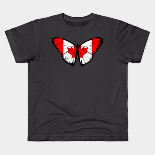 Vintage Canada Butterfly Moth | Pray For Canada and Stand with Canada Kids T-Shirt